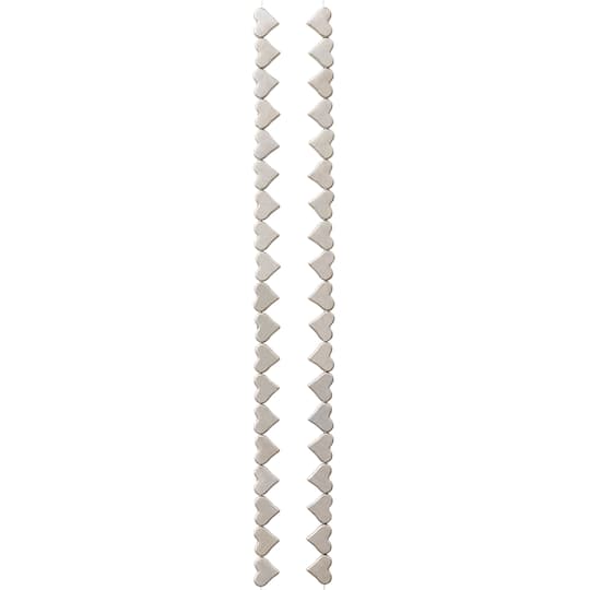 12 Pack: Silver Metal Heart Beads, 6mm by Bead Landing™